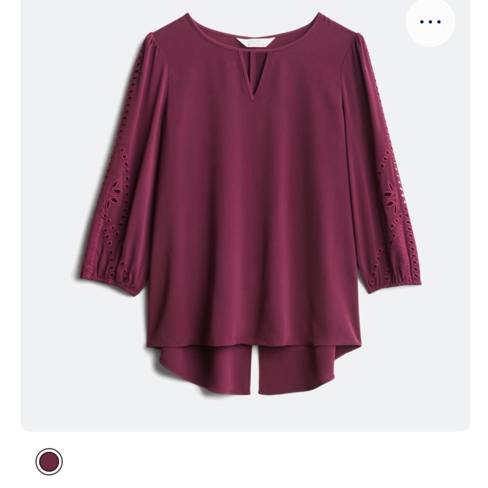 Women’s Hawthorn 3/4-Sleeve Split-Back Top - Hawthorn